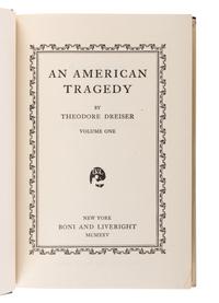 DREISER, Theodore (1871-1945). An American Tragedy . New York: Boni & Liveright, 1925.
