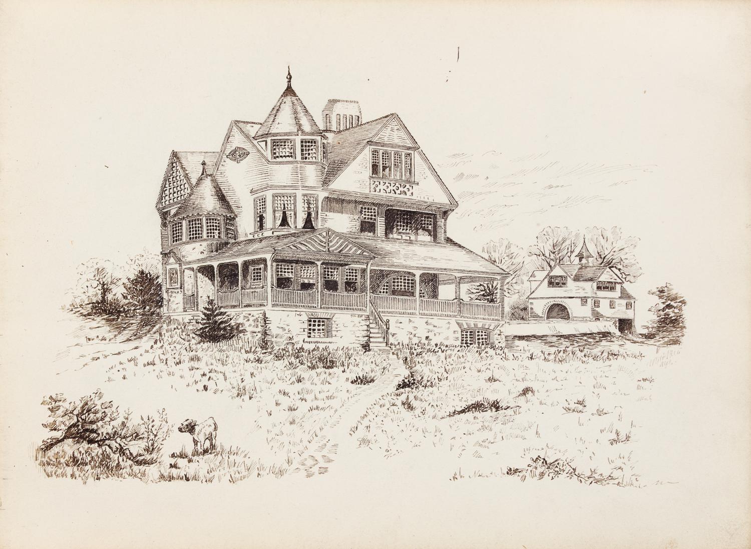 [ARCHITECTURE]. MATZ, Otto (1830-1919). Sketchbook, ca 1880-1885.