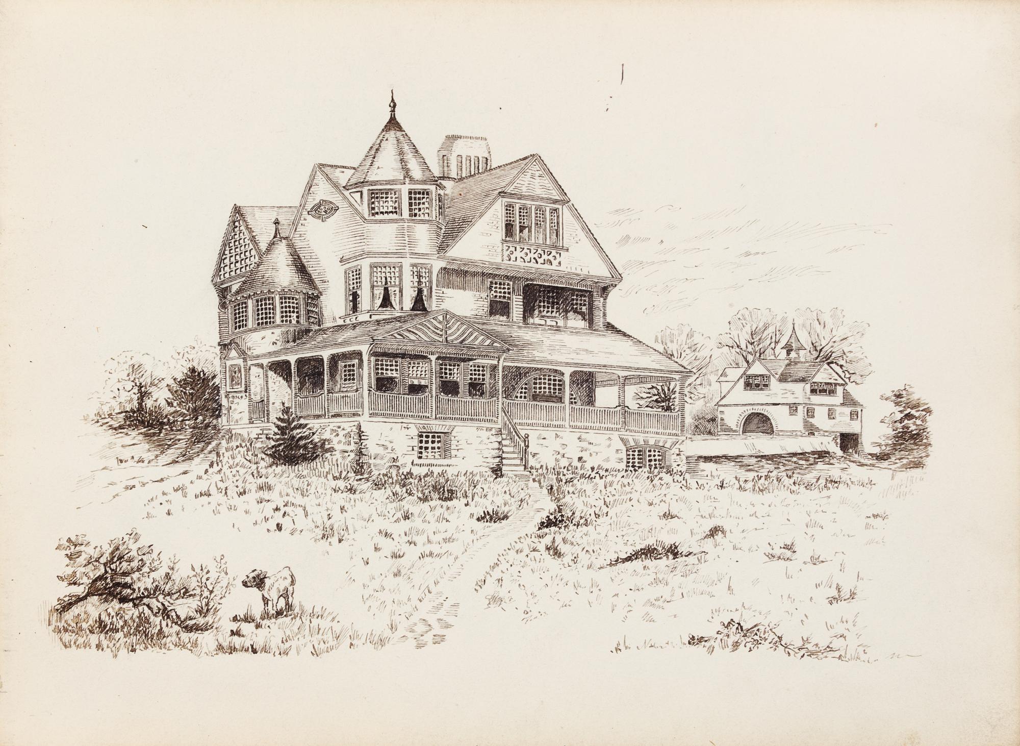 [ARCHITECTURE]. MATZ, Otto (1830-1919). Sketchbook, ca 1880-1885.