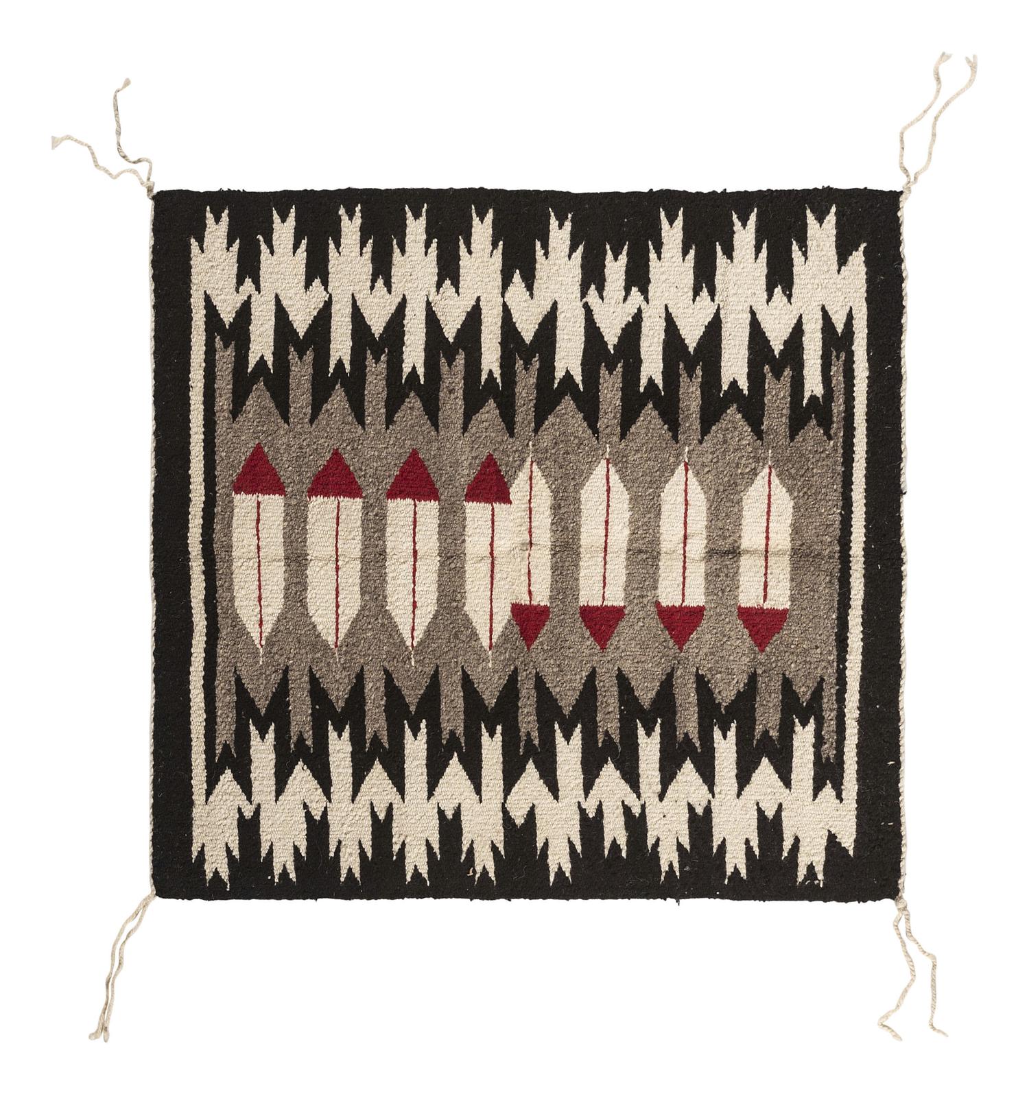 Navajo Pictorial Single Saddle Blanket / Rug