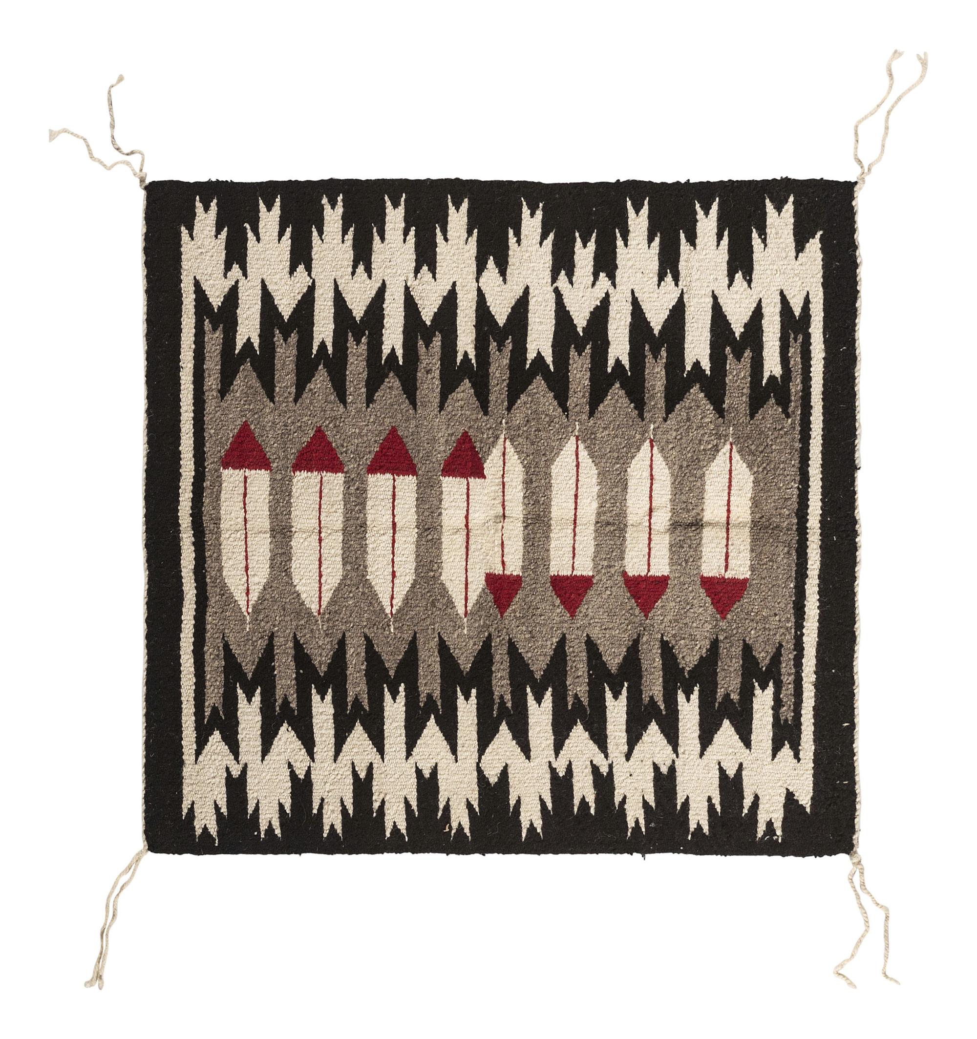 Navajo Pictorial Single Saddle Blanket / Rug