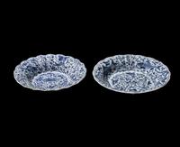 Two Chinese Blue and White Porcelain Plates