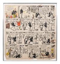 A Thirteen-Panel Comic Strip by Frederick Burr Opper (American, 1857-1937)