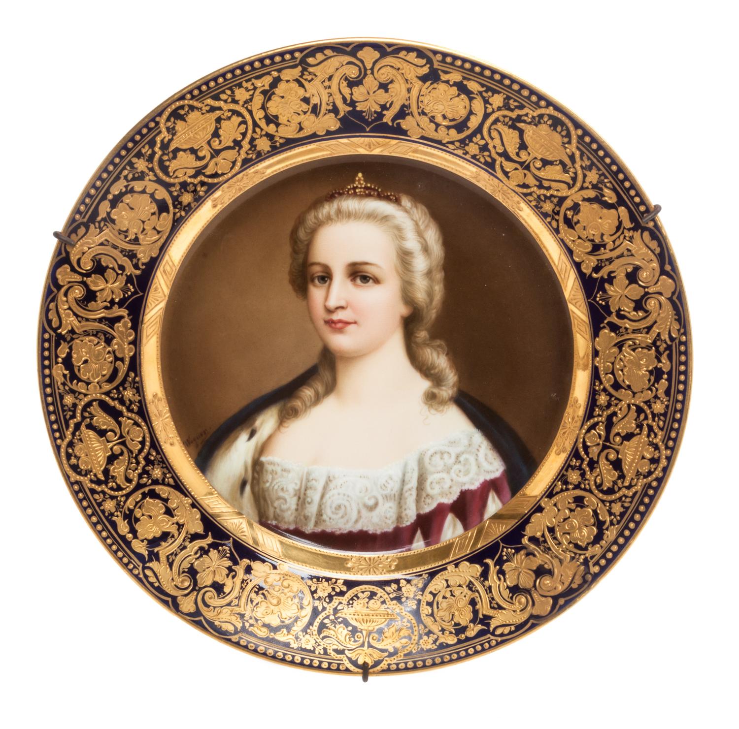 A Royal Vienna Cabinet Plate Diameter 9 3/4 inches.