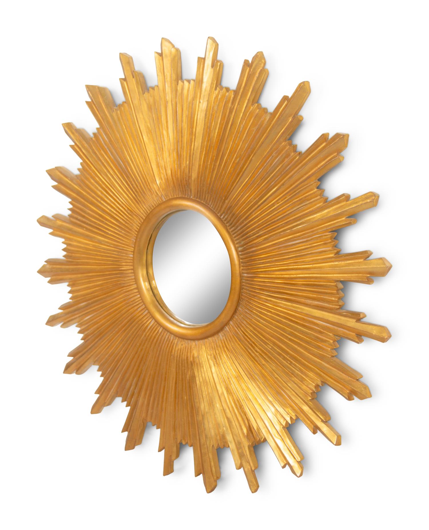A Contemporary Giltwood Sunburst Mirror