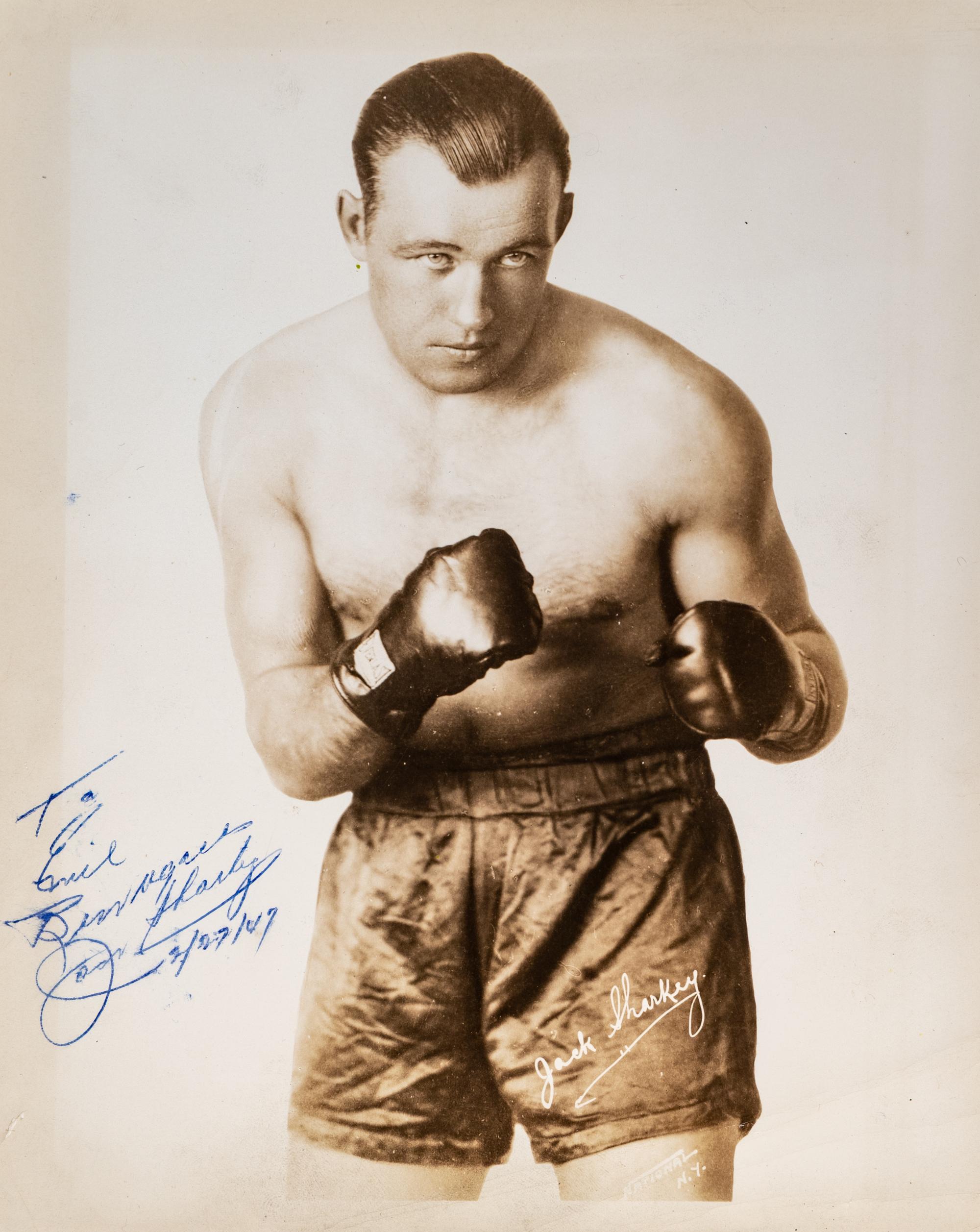 A Group of Heavyweight Champion James J. Braddock, Joe Louis, Max Schmeiling, Max Baer, Ezzard Charles and Jack Sharkey Signed Autographs,