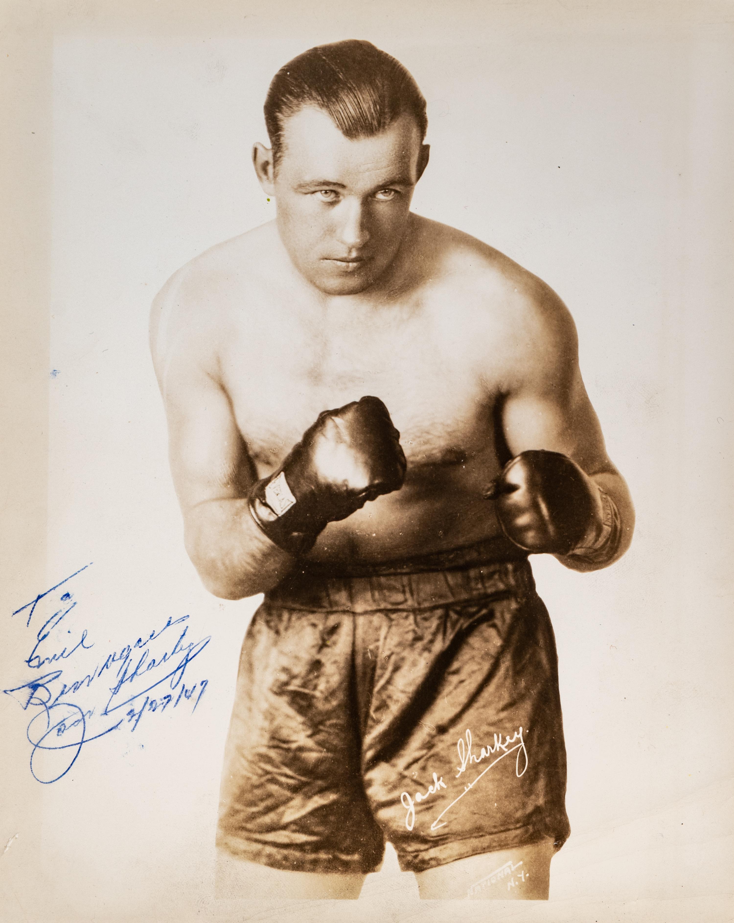 A Group of Heavyweight Champion James J. Braddock, Joe Louis, Max Schmeiling, Max Baer, Ezzard Charles and Jack Sharkey Signed Autographs,