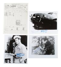 [WWII]. Large collection of signatures from Captain Robert Morgan and crew of the Memphis Belle .