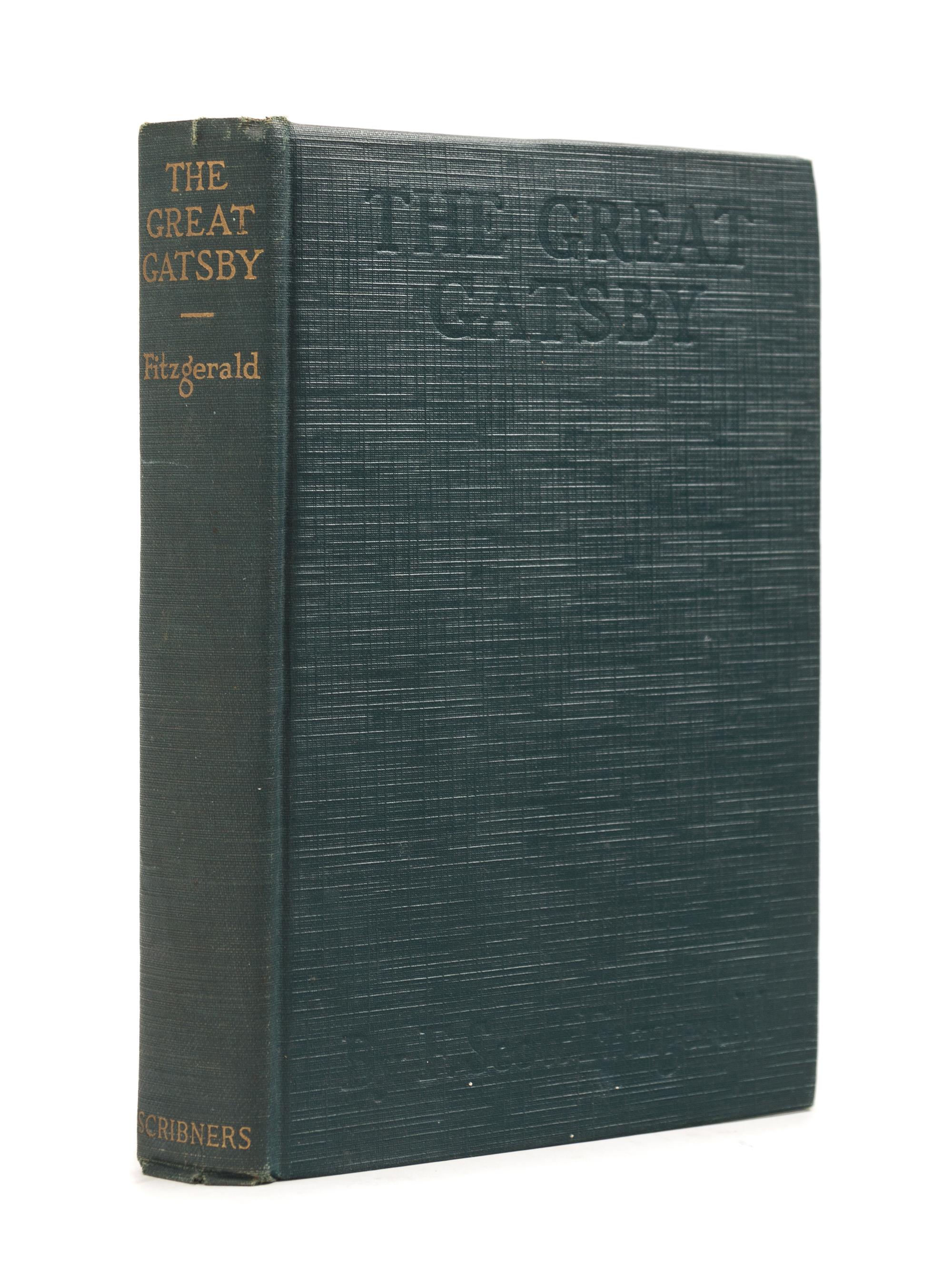 FITZGERALD, F. Scott (1896-1940). The Great Gatsby. New York: Charles Scribner's Sons, 1925. FIRST EDITION, FIRST PRINTING.