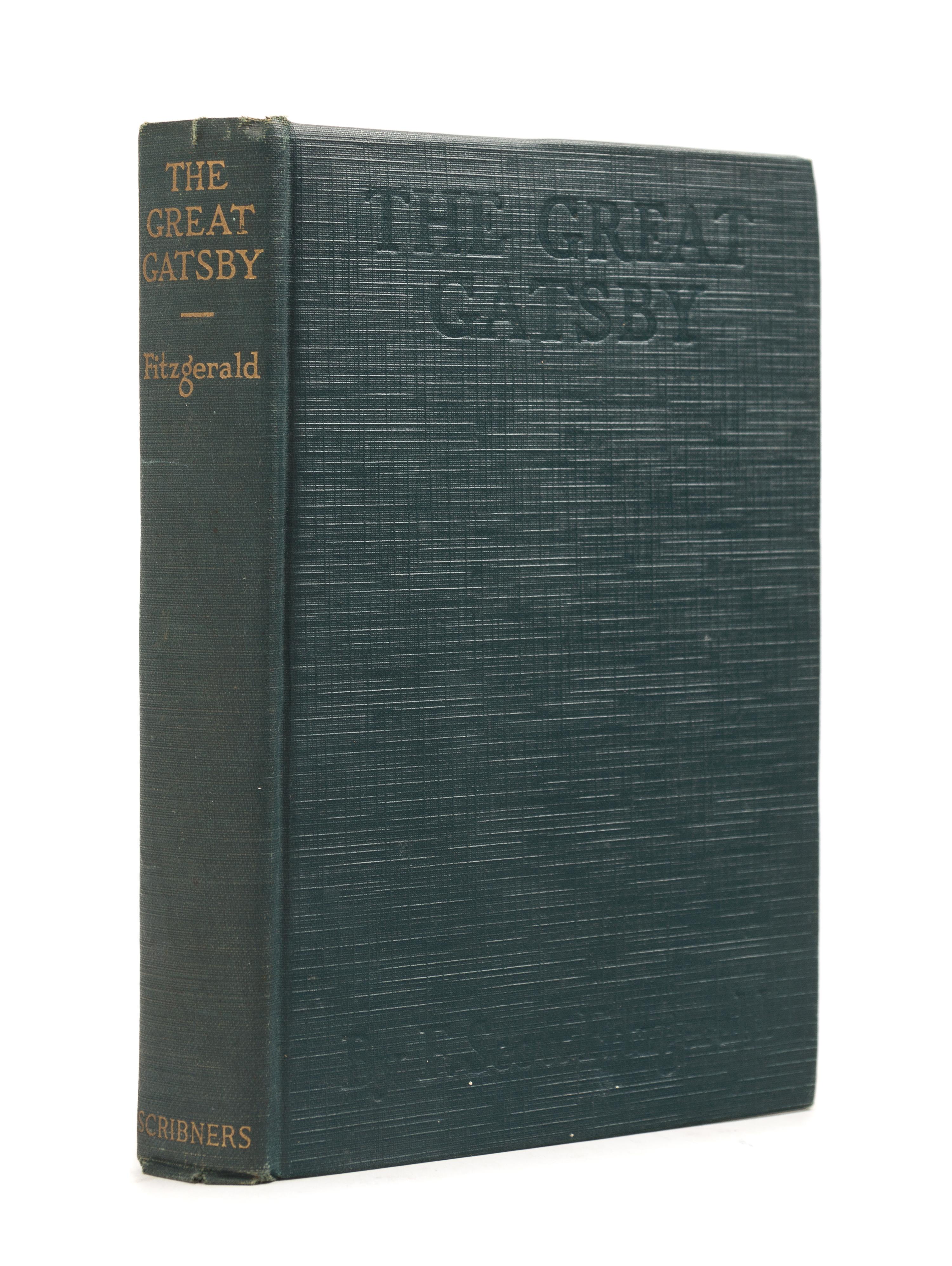 FITZGERALD, F. Scott (1896-1940). The Great Gatsby. New York: Charles Scribner's Sons, 1925. FIRST EDITION, FIRST PRINTING.