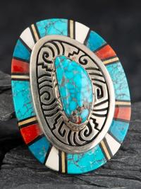 Sterling Silver and Mosaic Inlay Ring
