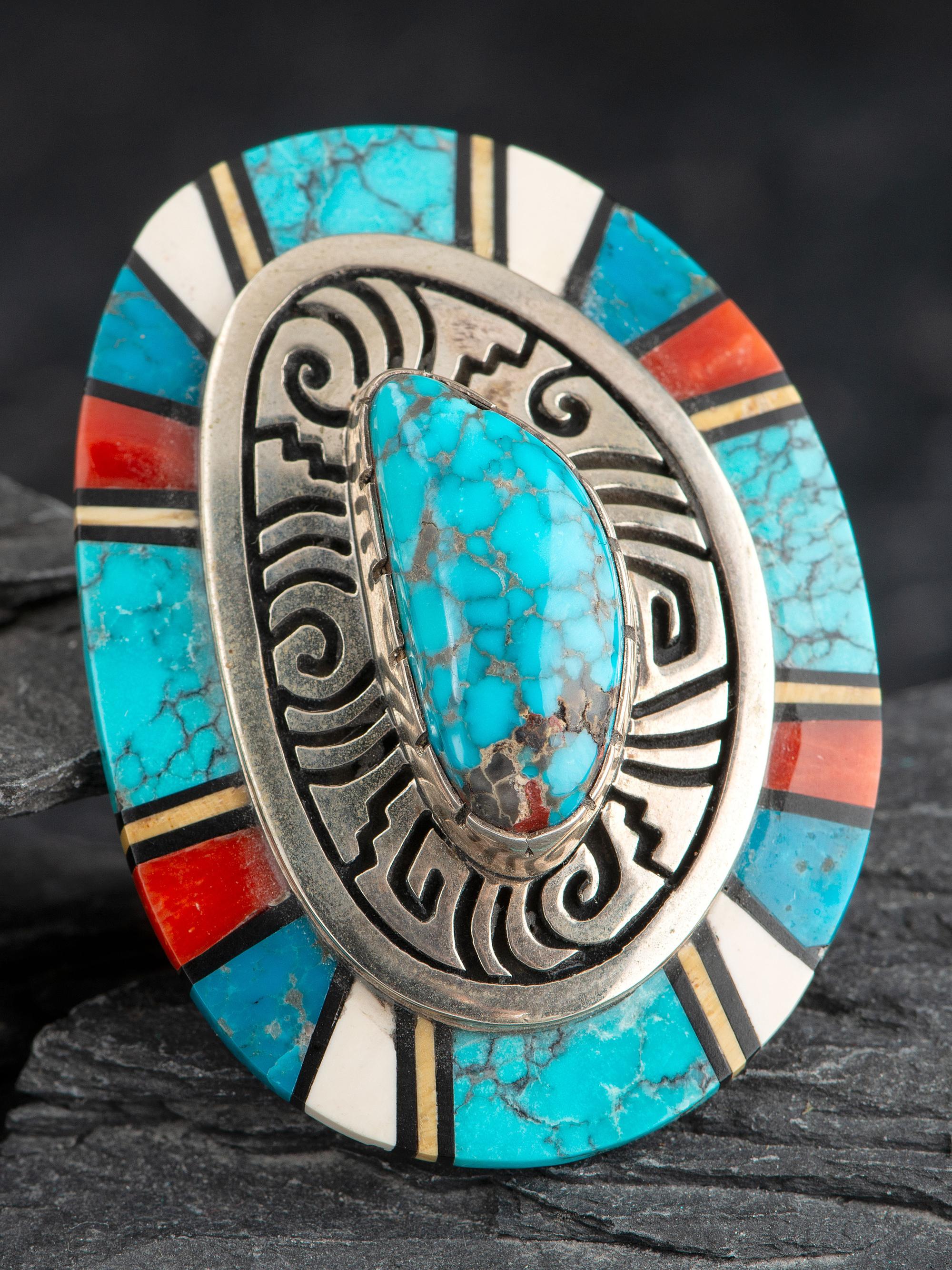 Sterling Silver and Mosaic Inlay Ring