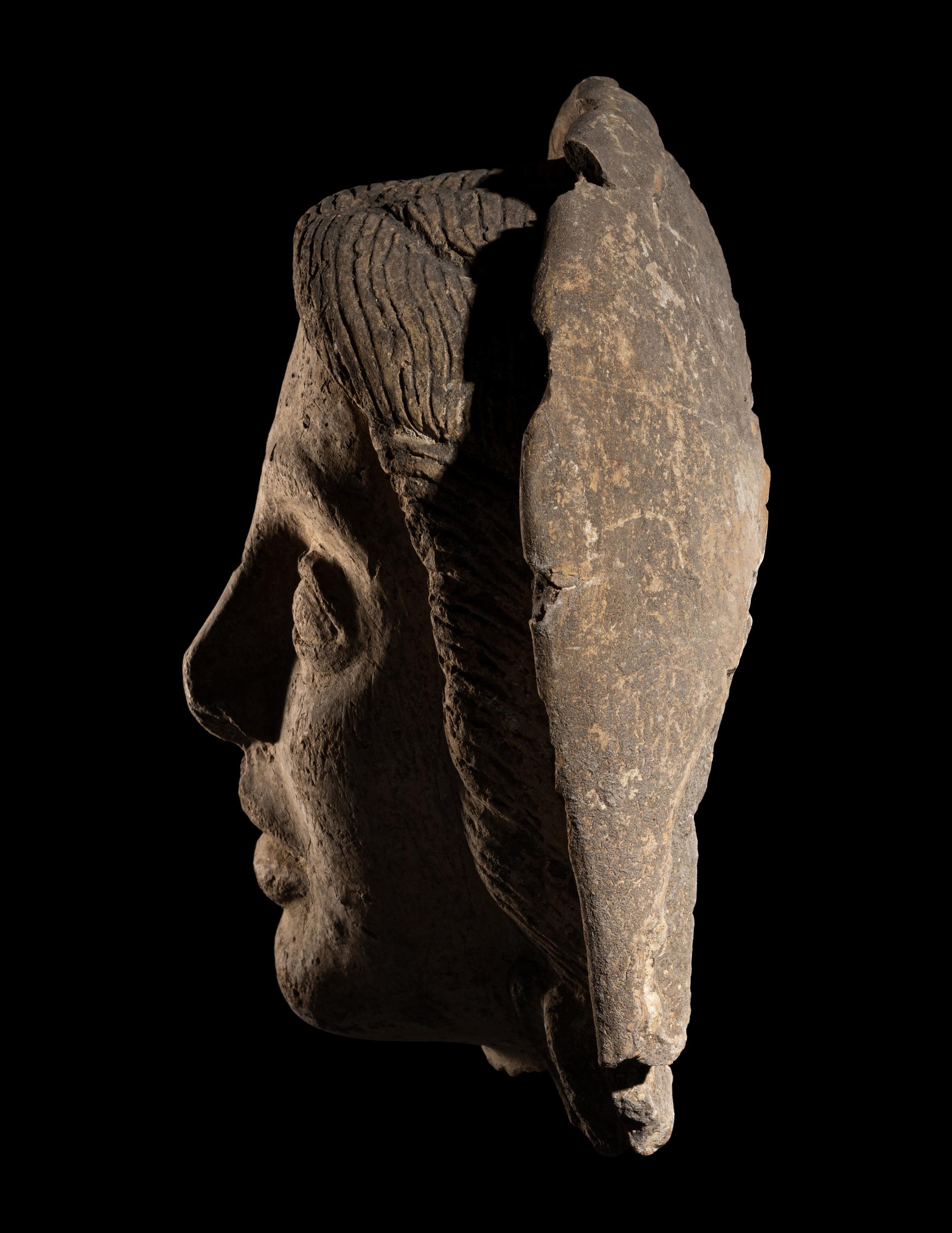 An Etruscan Terracotta Votive Head of a Woman