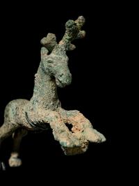 A Roman Bronze Leaping Stag