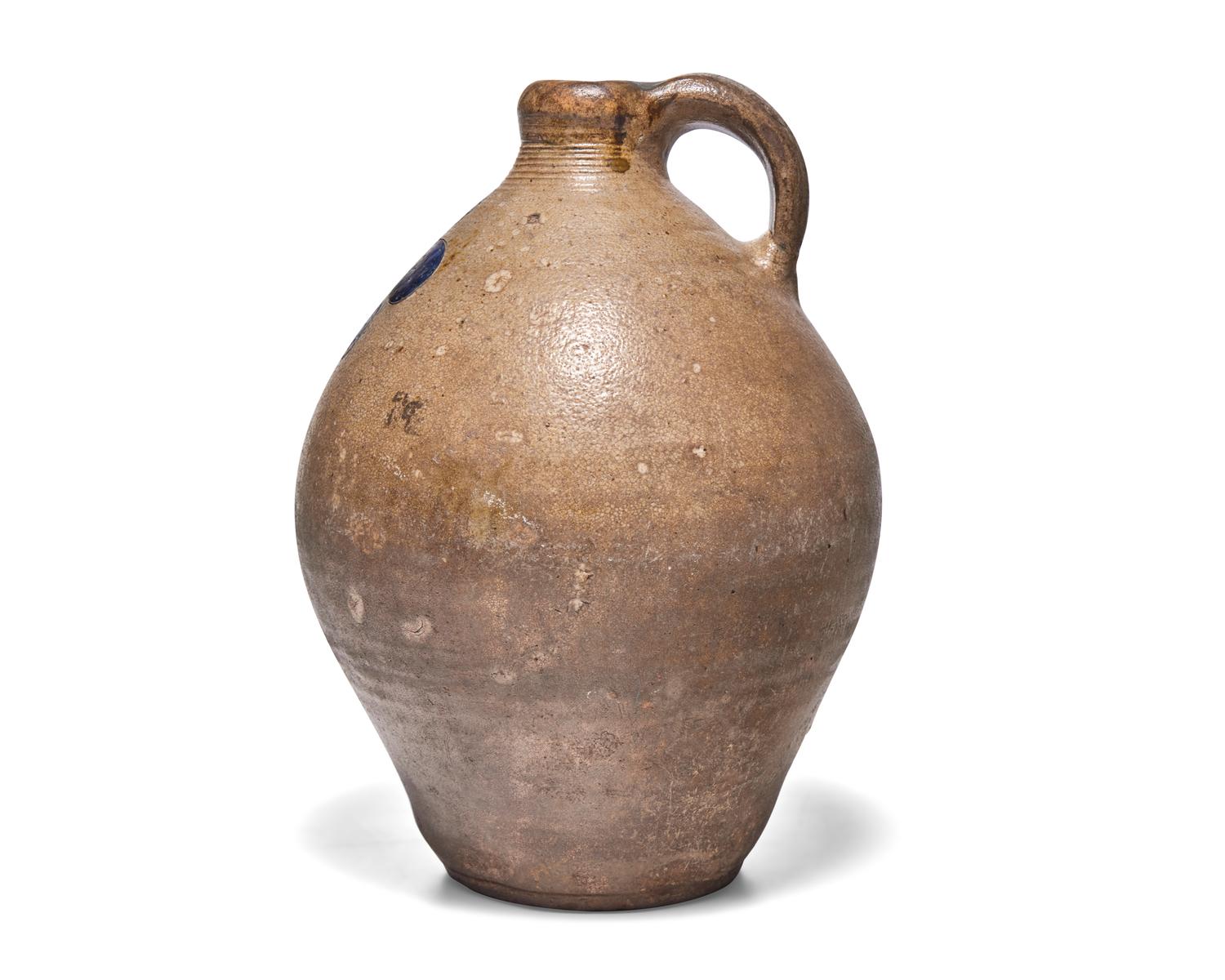 An Incised and Cobalt-Decorated Stoneware Jug, New York, First Half 19th Century