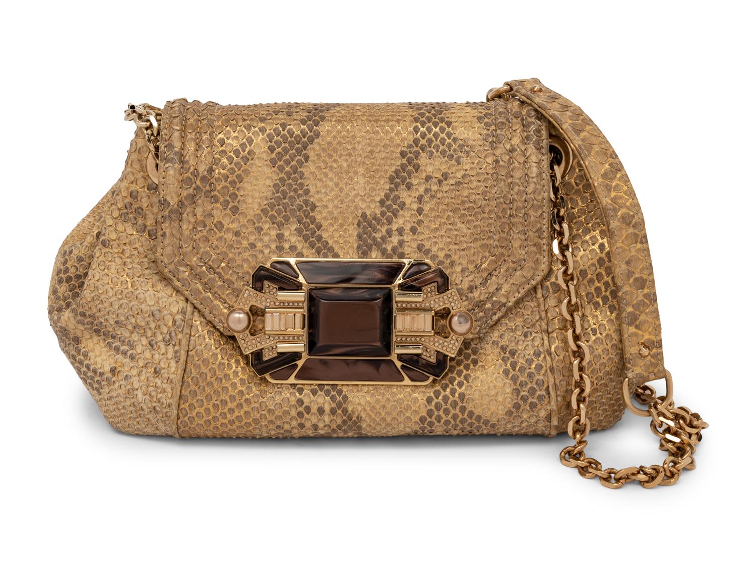 Judith Leiber Python Shoulder Bag