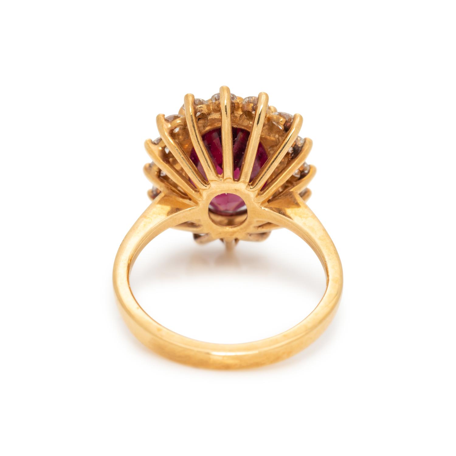GARNET AND DIAMOND RING