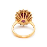 GARNET AND DIAMOND RING