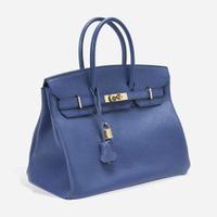 A blue de malte togo leather gold hardware Birkin bag 35, Hermès 2008