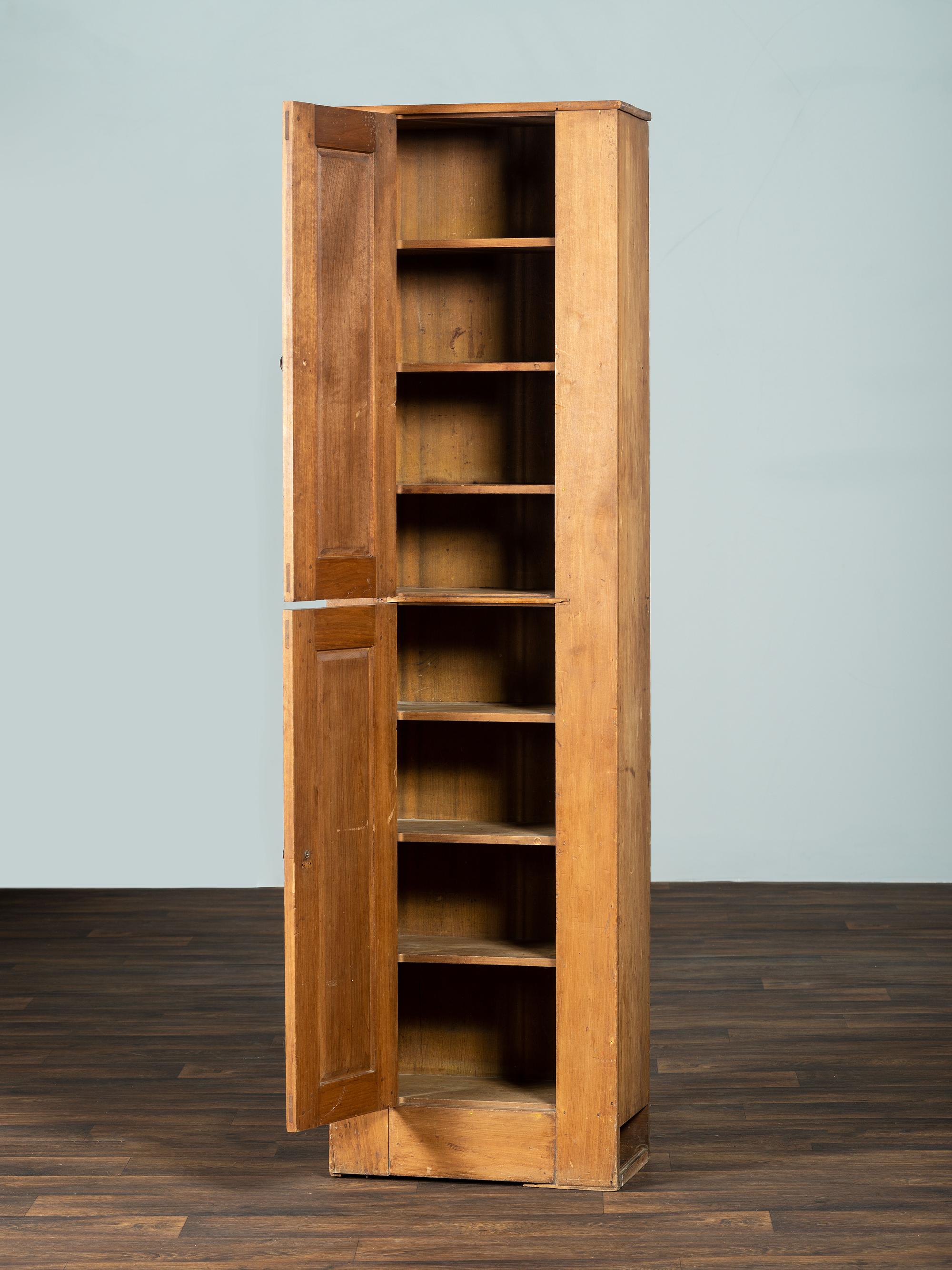 A Shaker Cherry and Pine Wall Cupboard