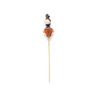 FRENCH, ANTIQUE, MULTIGEM AND DIAMOND BLACKAMOOR STICK PIN