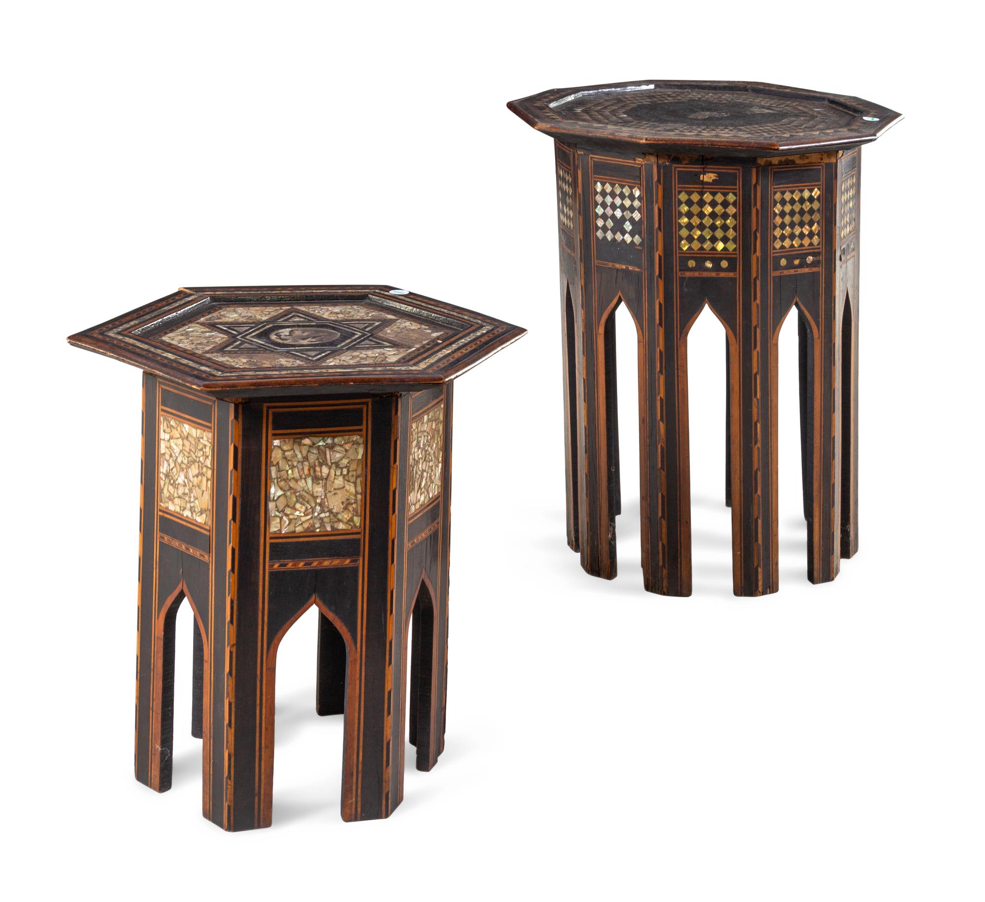 Two Ottoman Mother-of-Pearl Inlaid Tables