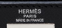 An Hermes Noir Epsom Sellier 28cm Kelly Handbag, 11" x 8.5" x 4".