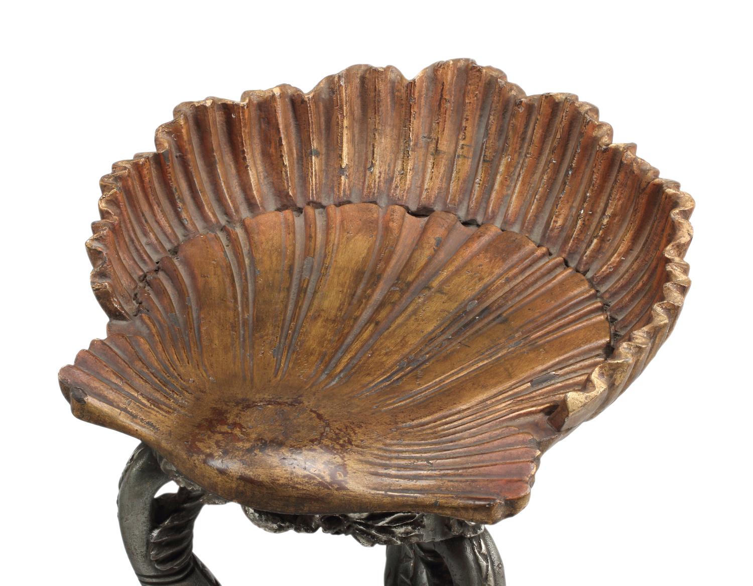 A Pair of Italian "Grotto" Style Stools