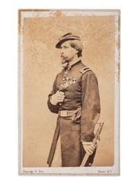 [CIVIL WAR]. BROWNELL, Francis (1840-1894). Autographed CDV of First Lieutenant Francis Brownell with manuscript poem.