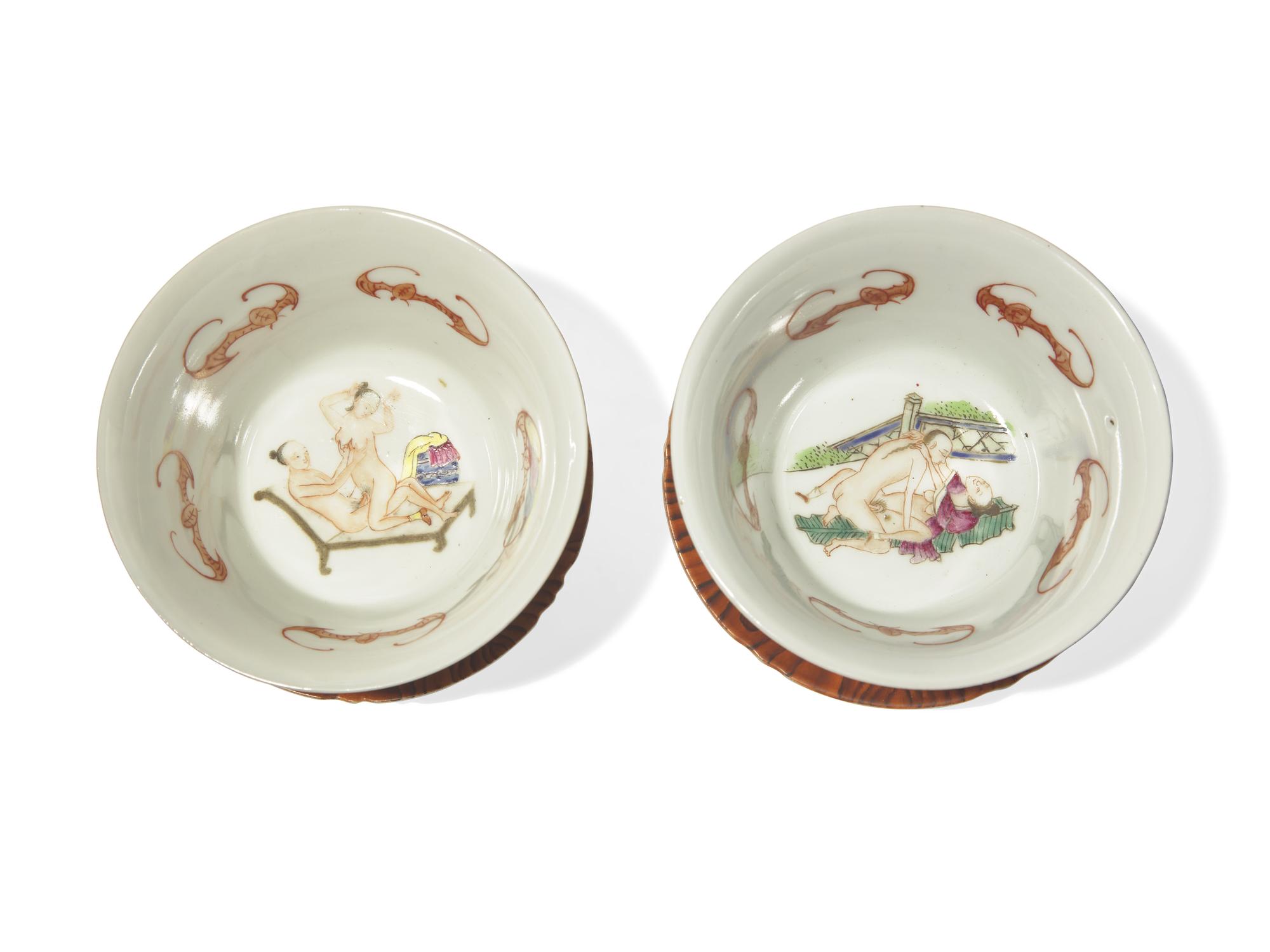 A Pair of Chinese Famille Rose Porcelain Bowls