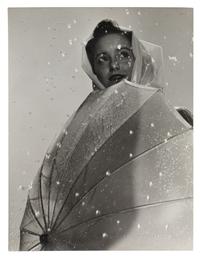 A Group of Four Works depicting models in the rain for Vogue, Glamour, and Life Magazines, 1941-45
