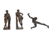 A Pair of Grand Tour Bronze Figures cast by F. Barbedienne