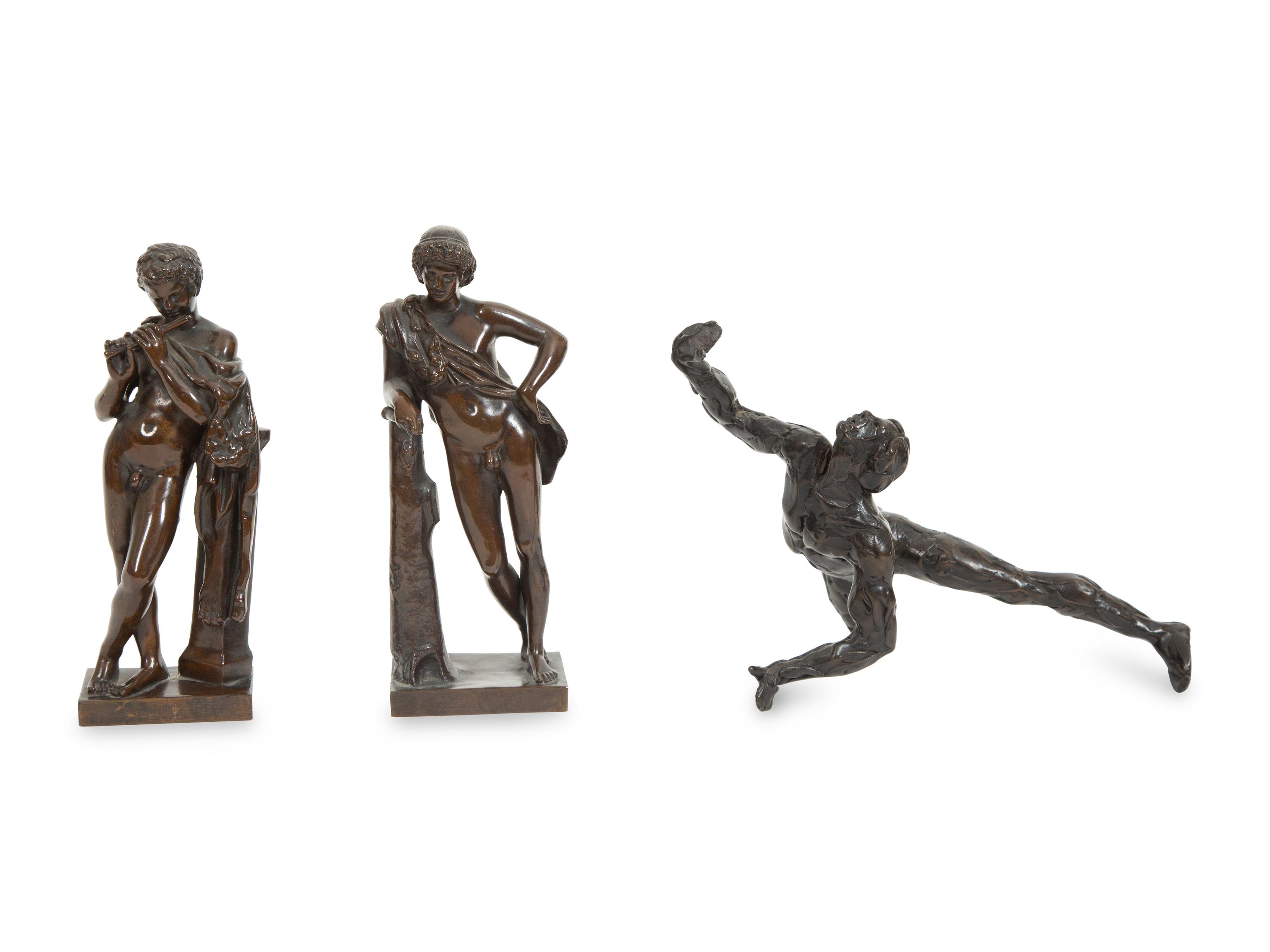 A Pair of Grand Tour Bronze Figures cast by F. Barbedienne