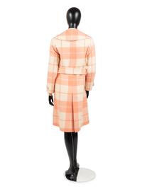 Chloé Plaid Wool Coat with Printed Silk Blouse, 1970s