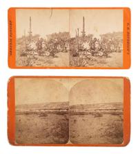 [WESTERN AMERICANA]. ROTHROCK, G.H., photographer. A group of 2 stereoviews, incl. Camp Verde and camp near Ft. McDowell, Arizona Territory.