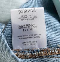 An Alexander McQueen Denim Skirt, Size 40.
