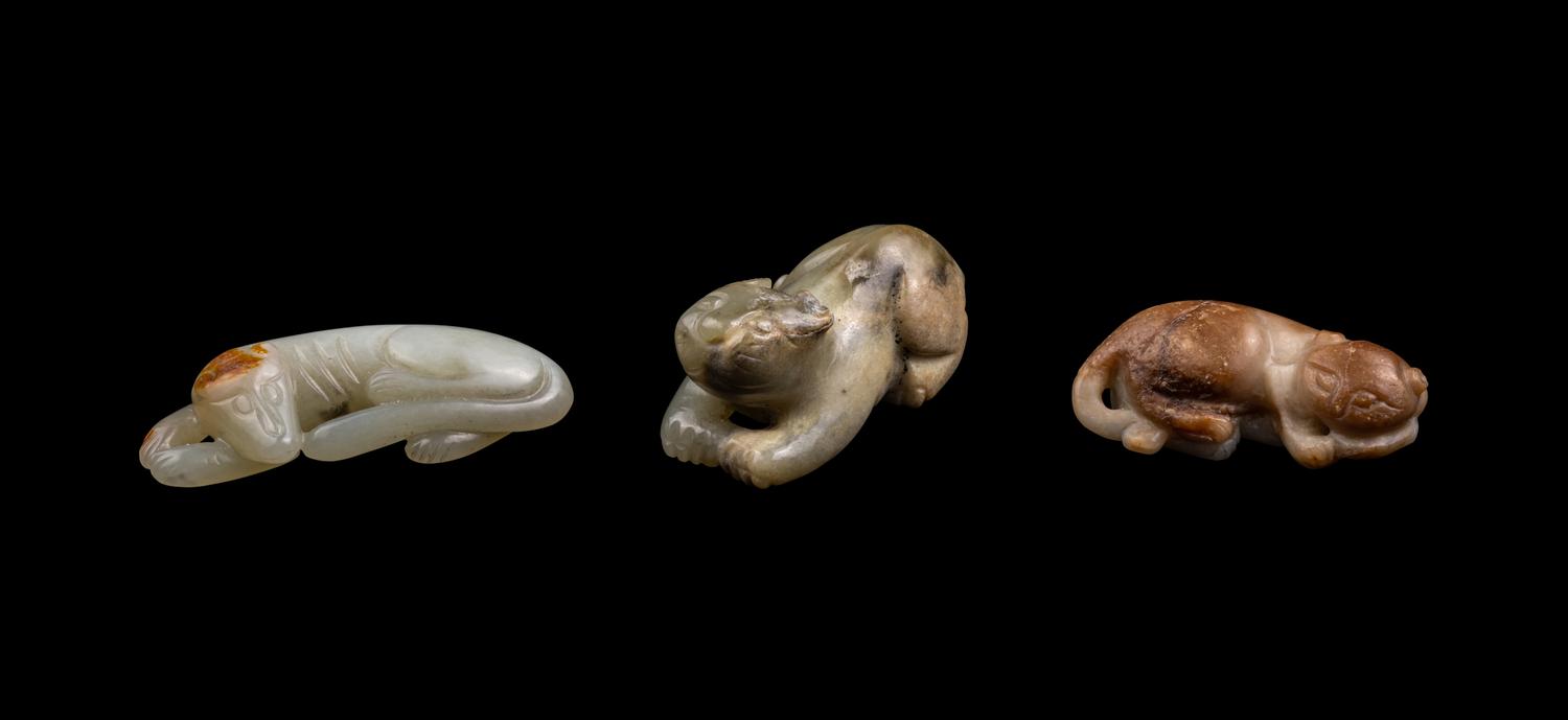 Three Chinese Jade Figures of Animals