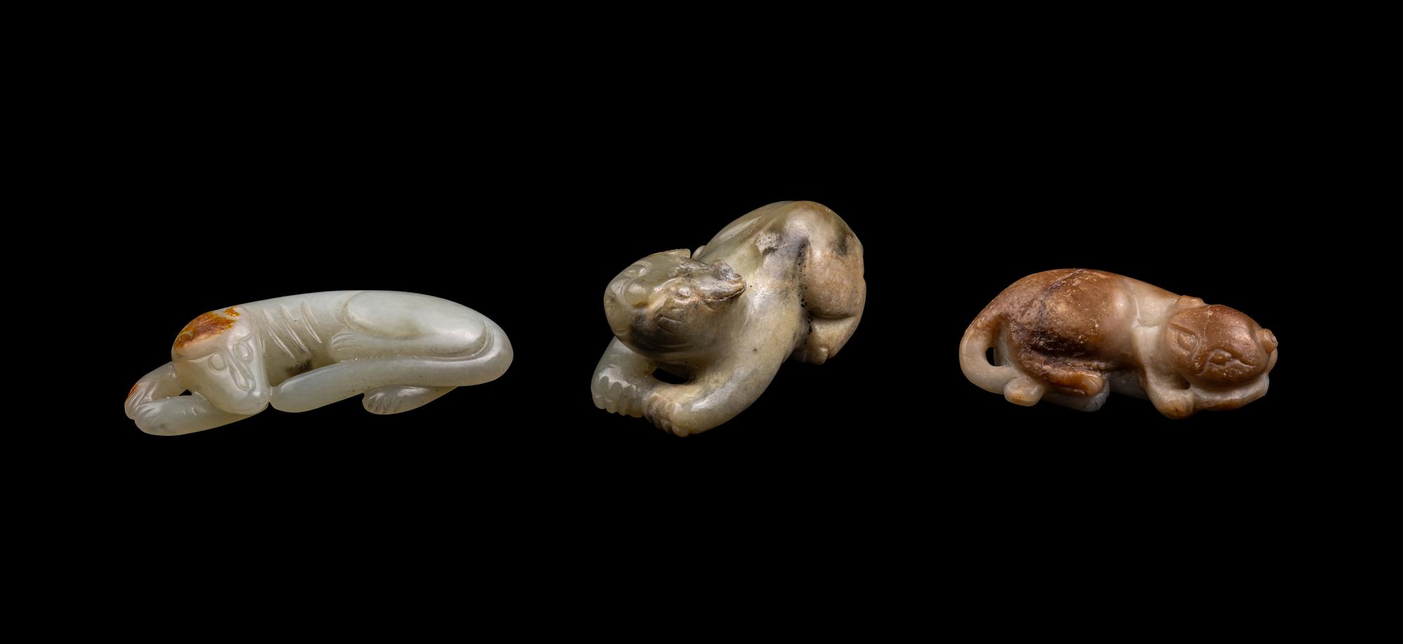Three Chinese Jade Figures of Animals