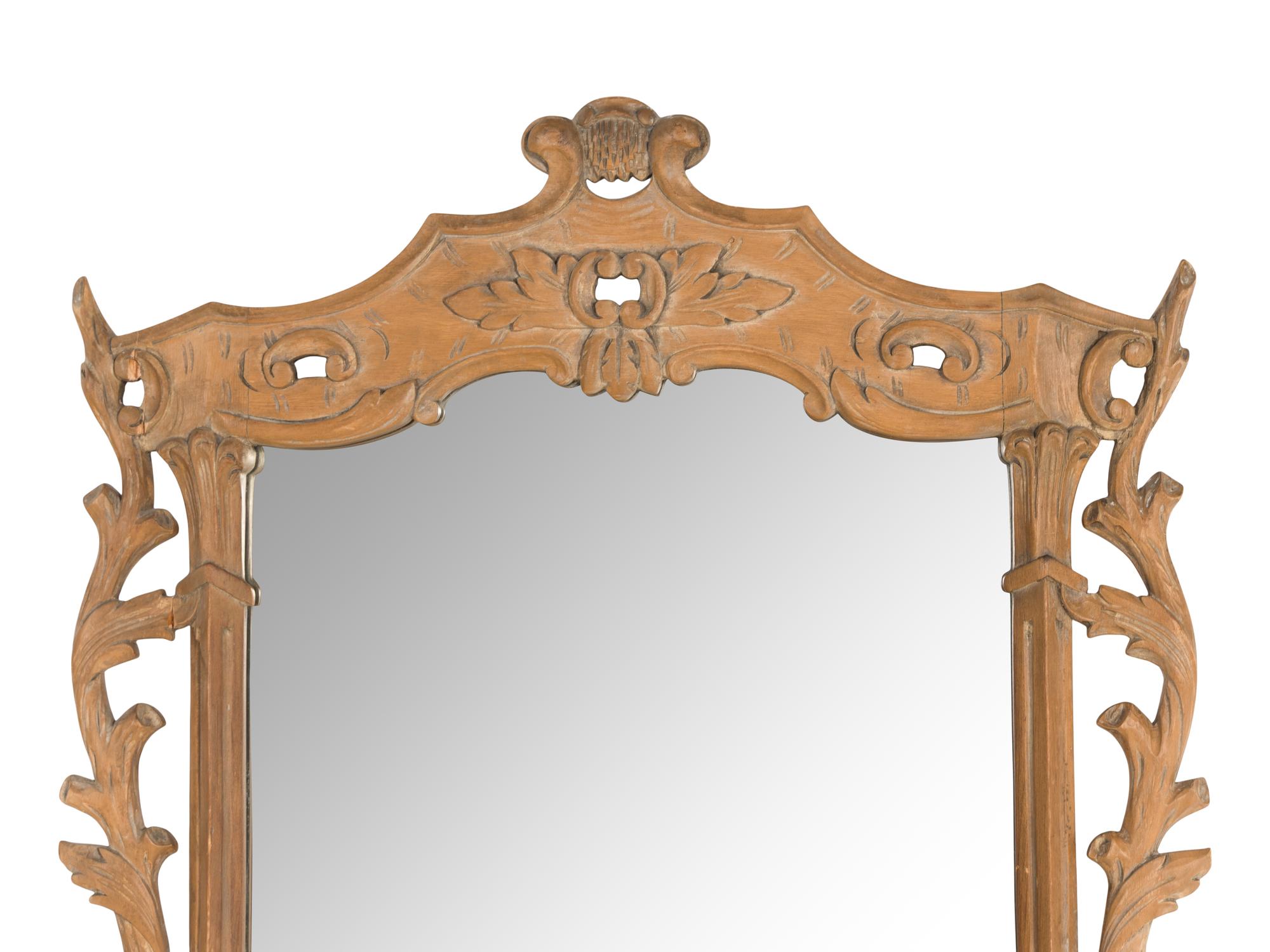 An English Faux Bois Carved Mirror