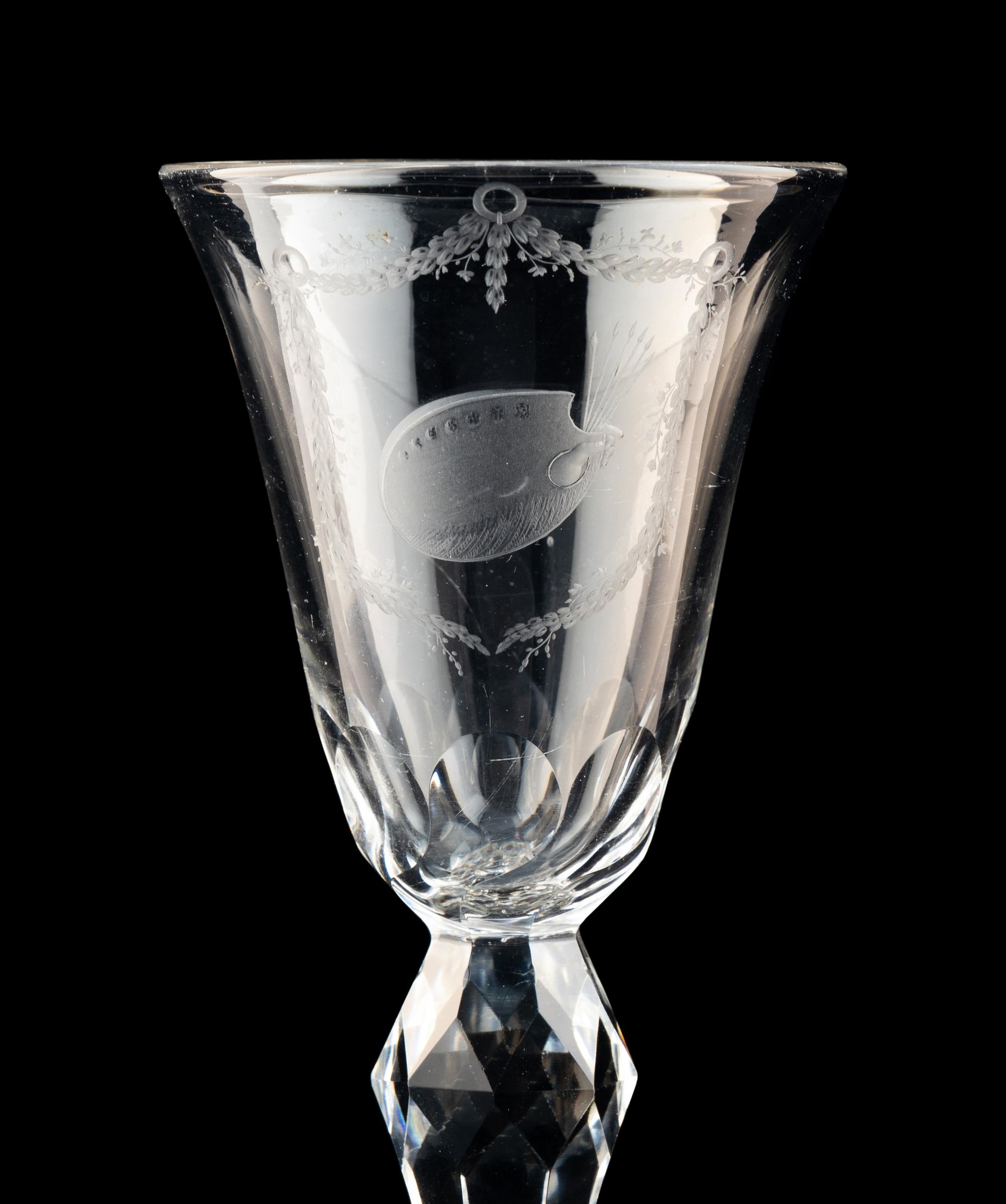 A Jacob Sang-Attributed Dutch Engraved Wine Glass
