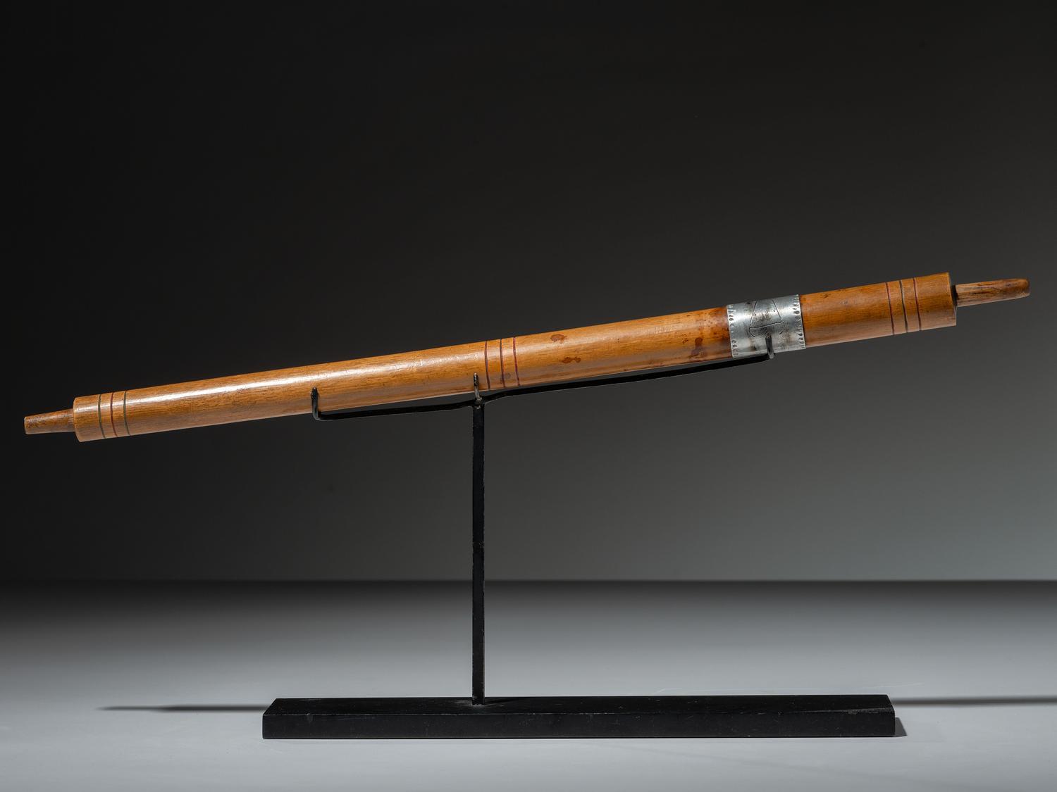 Eastern Plains Pipe Stem, with German Silver Decorations