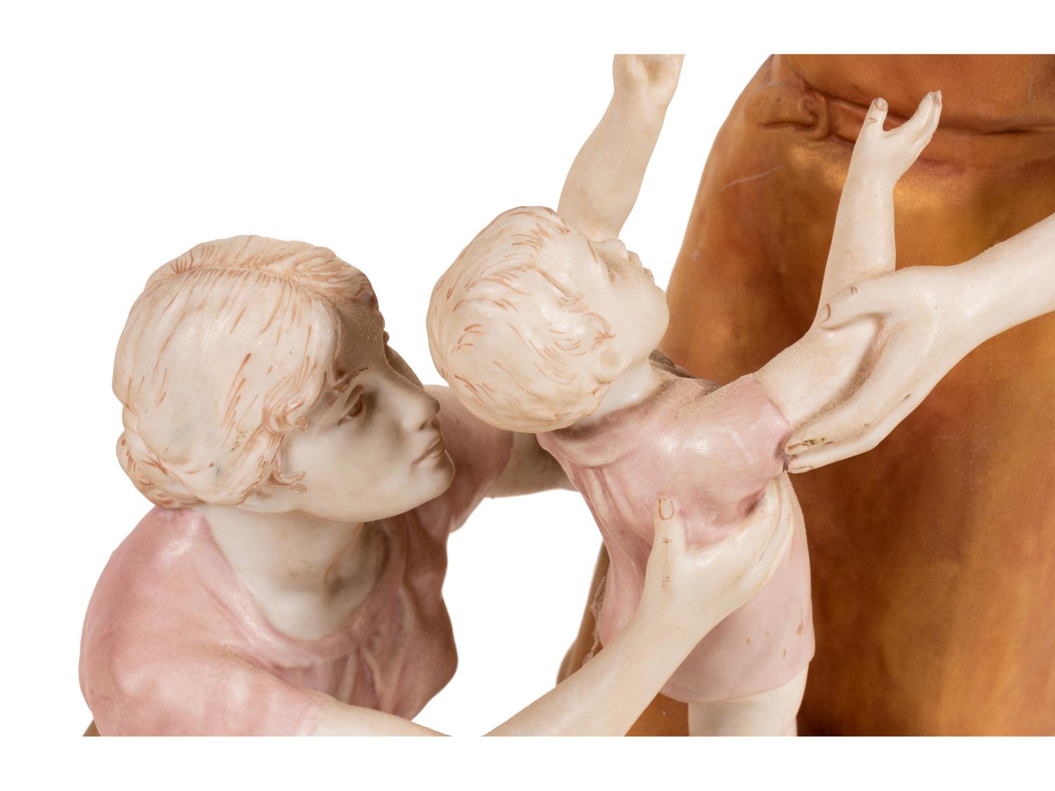 A Large Royal Dux Porcelain Figural Group