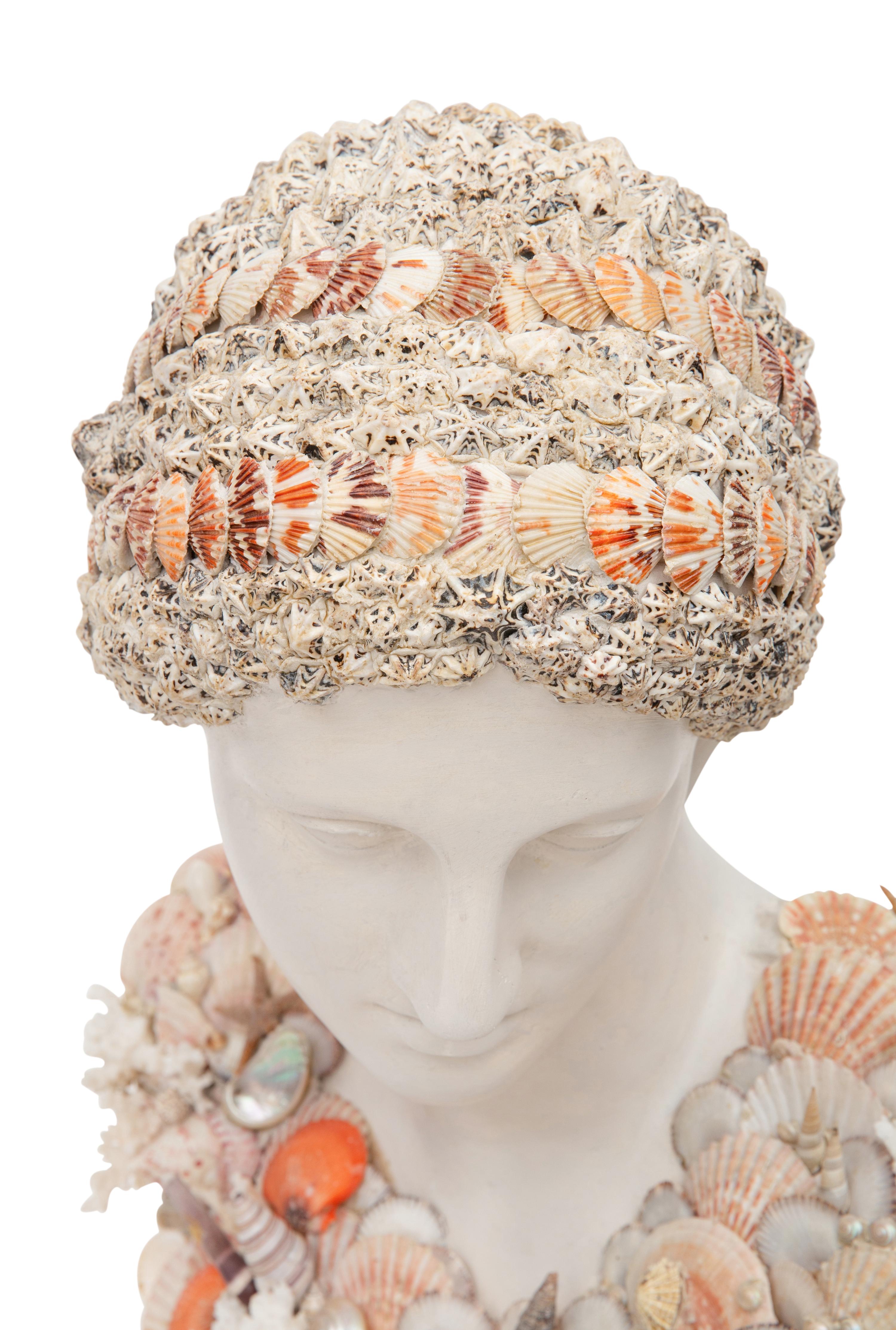 A Shell-Encrusted Bust