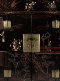 A Chinese Export Black Lacquer Cabinet