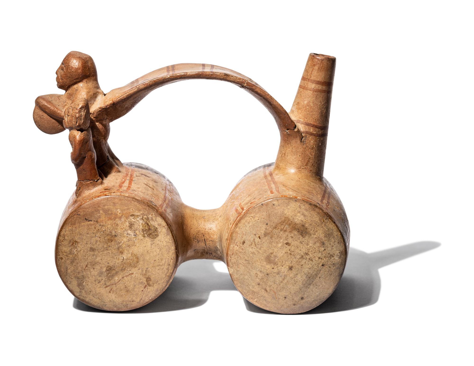 A Moche Stirrup Vessel in the Form of a Drum