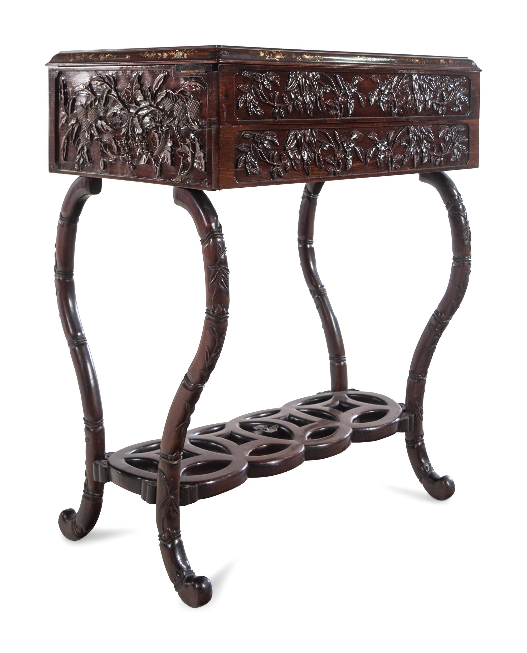 A Mother-of-Pearl Inlaid Hardwood Dresser