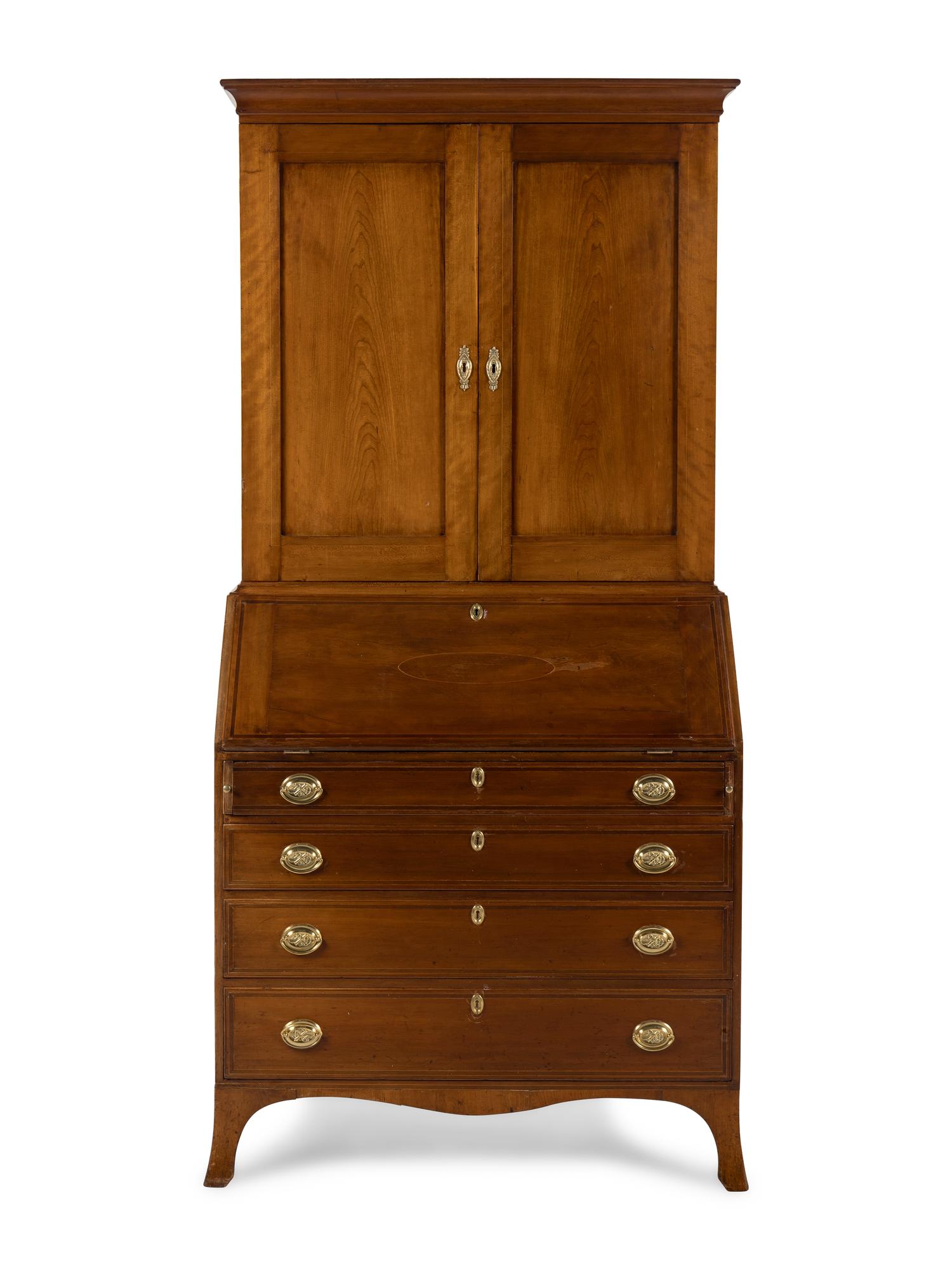 A Federal Cherrywood Bureau Cabinet
