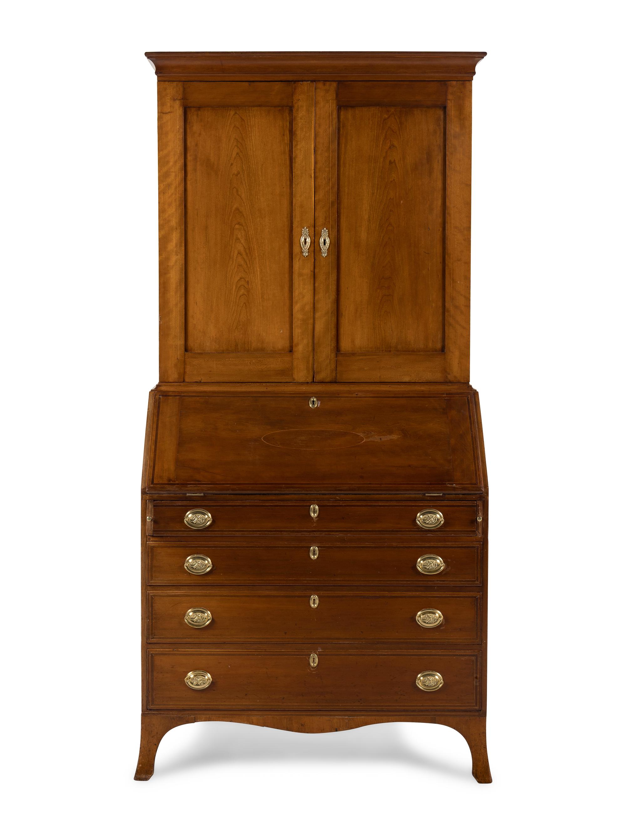 A Federal Cherrywood Bureau Cabinet