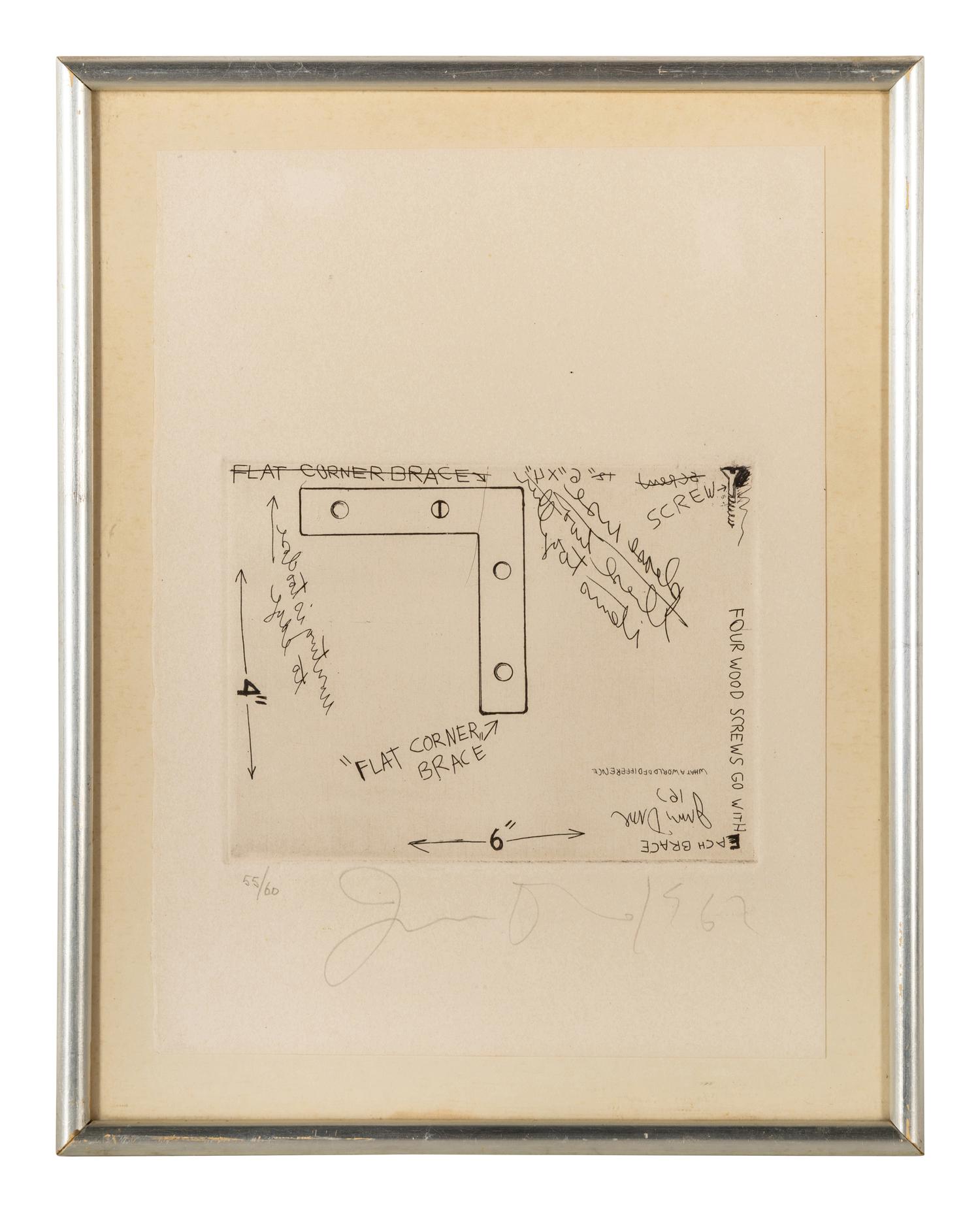 Untitled (Flat Corner Brace) (Plate 3 from The International Anthology of Contemporary Engraving: The International Avant-Garde, Vol. 5, America Discovered), 1962-64