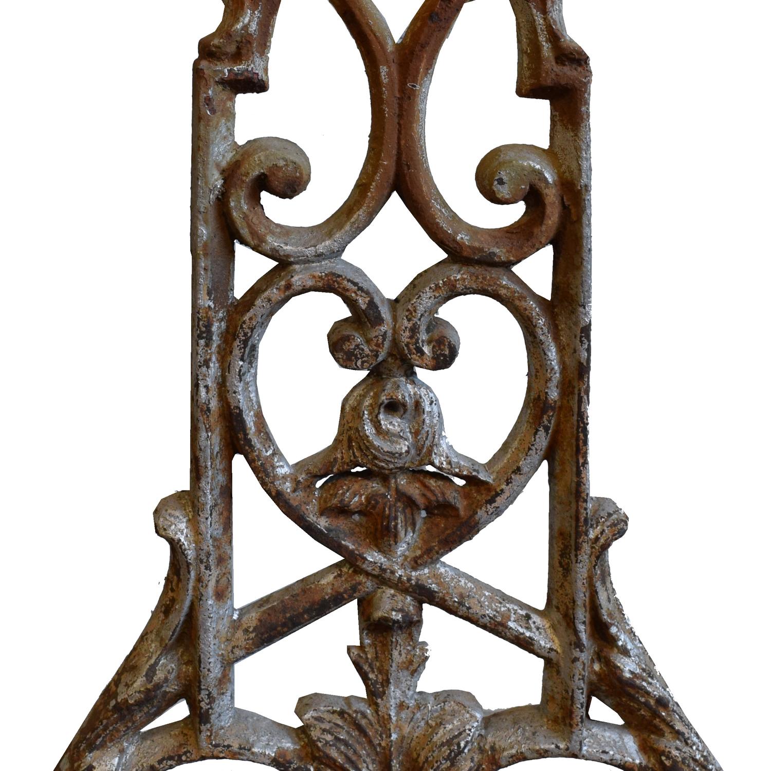 A Cast Iron Crucifix 38" W x 1" D x 65.5" H — France, Circa 1900